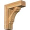 Ekena Millwork Olympic Block Rough Sawn Bracket w/ Offset Brace, Western Red Cedar, 8"W x 26"D x 30"H BKT0806X26X30OLY05RWR - alternate 1
